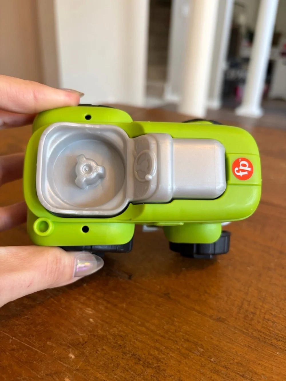 Fisher Price Little People green tractor as is